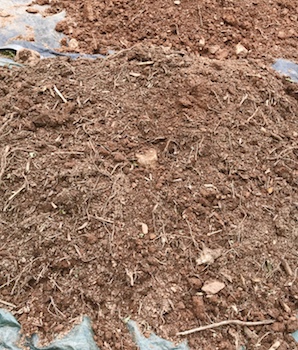 Pile of top soil from a grave.